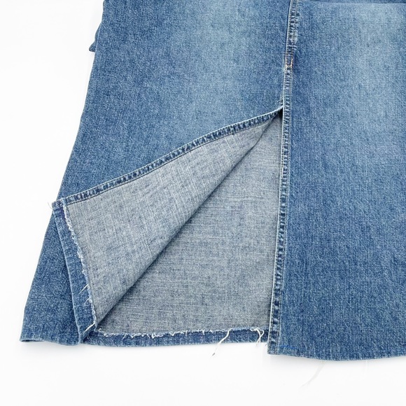 Vintage Y2K 2000s Unionbay Split-Front Denim Cotton Maxi Skirt Junior's Size 11 - Picture 4 of 11